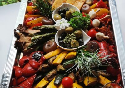 gegrilltes Gemüse auf einer Platte