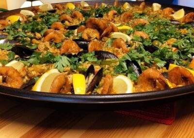 Garnelen Reis Pfanne